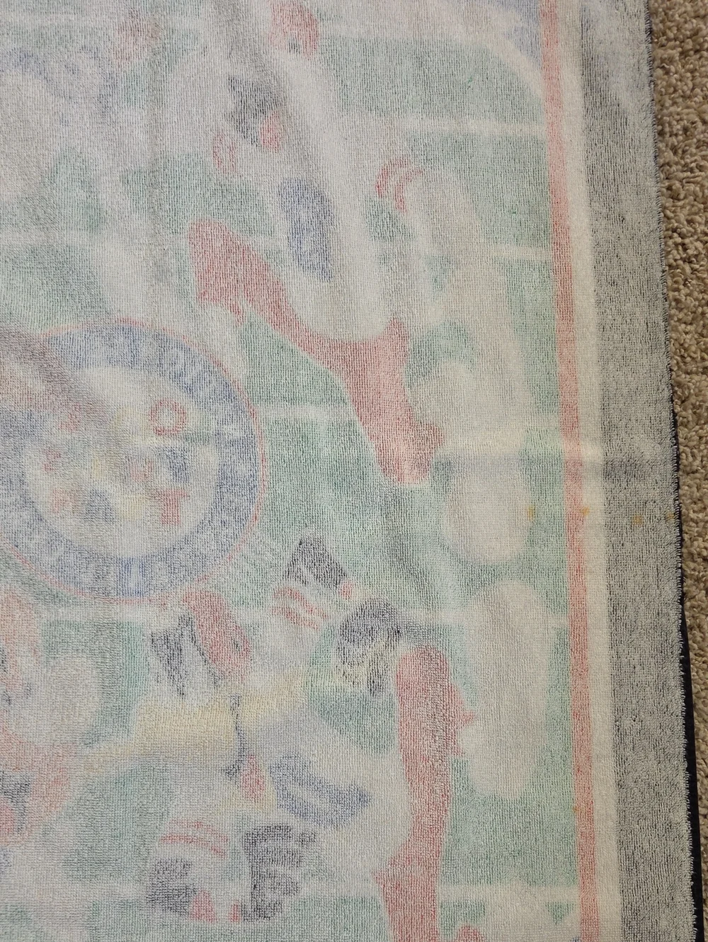 Vintage 1993 Warner Bros. Looney Tunes NFL Beach Towel